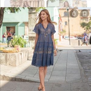 Sundance lace dress in beautiful blue